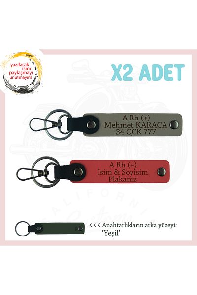 miawiki X2 Keychain, Pomegranate Flower-Ash Gray-Ysl, Special Name Plate for Speed Lovers a Rh (+) Blood Group Written