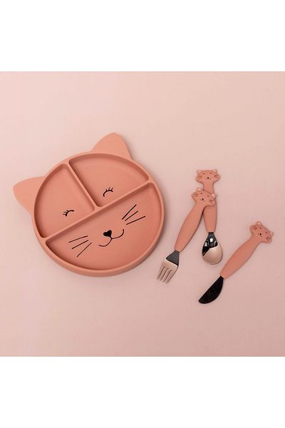 Trixie طبق مقسم من السيليكون بفراغ Mrs.Cat