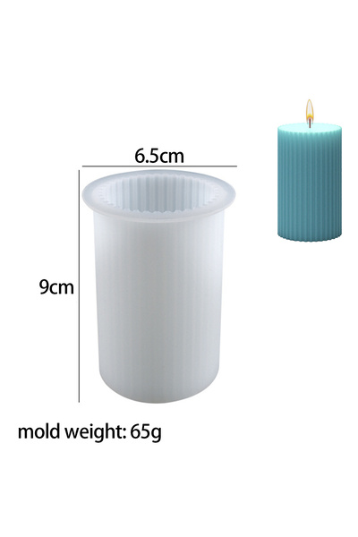 Choice1 قالب شمعة أسطواني كبير من السيليكون بتصميم مخطط روماني كلاسيكي، حامل ...