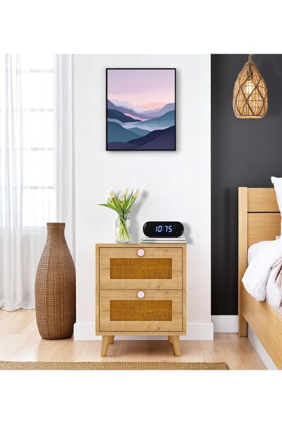 FLORADESİGN Bali Bohem Jüt 2 Çekmeceli Komodin