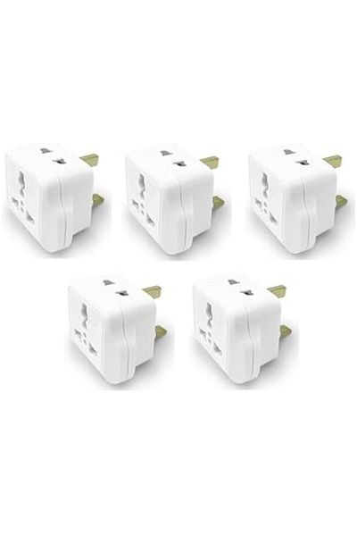 Other قابس محول طاقة للسفر العالمي من النوع D/e/f/g/h/i/l إلى G، 13 أمبير 220-240 فولت، 3 دبابيس (عبوة من 5 قطع)