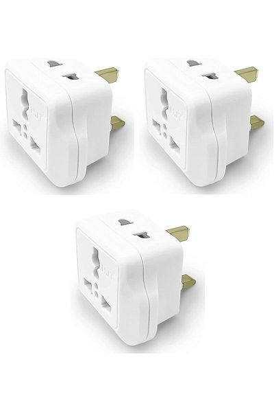 Other قابس محول طاقة للسفر العالمي من النوع D/E/F/G/H/I/L إلى G، 13 أمبير 220-240 فولت، 3 دبابيس (عبوة من 3 قطع)
