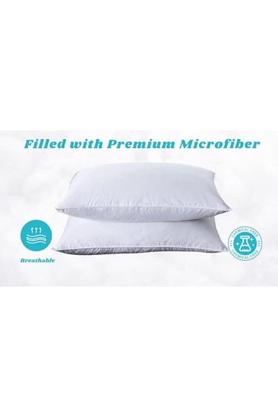 Other Luxury Microfiber Pillow for Maximum Comfort and Support, Bed Pillow 75 x 50 cm (Single Piece), Whit