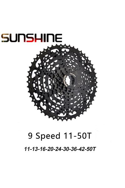 SUNSHINE-SZ 9S 11-50T SUNSHINE Black Cassette 8S 9S 10S 11S 12S MTB Bike Road Bicycle Freewheel 11V 12V 42/46/50