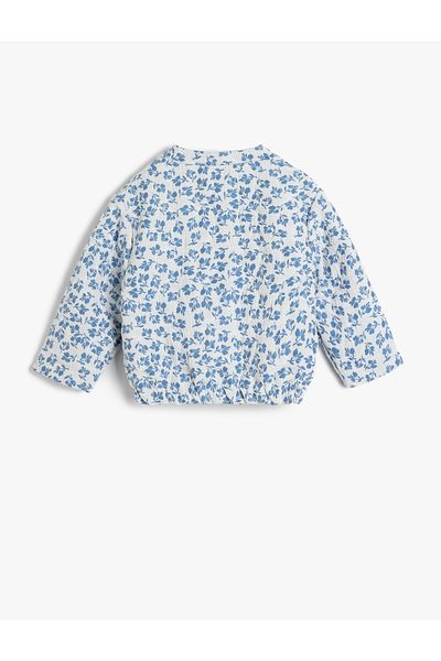 Koton New Season Zippered Long Sleeve Floral Seasonal Jacket
