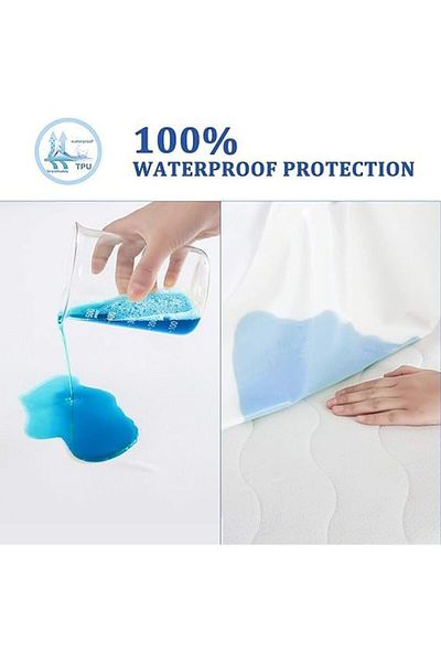Other Premium Waterproof Mattress Protector - Soft Knitted Cover - 180 x 200 cm, White