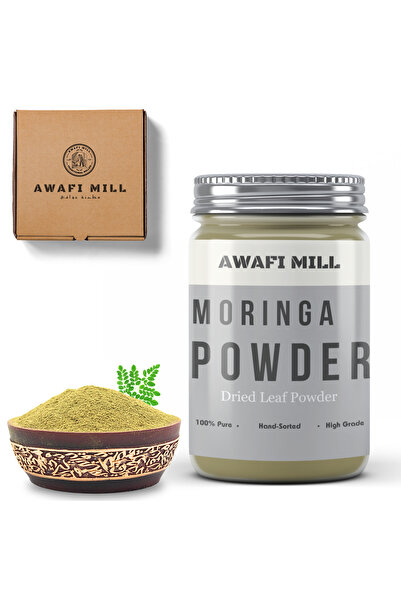 AWAFI MILL مسحوق أوراق المورينجا | مورينجا أوليفيرا - زجاجة ١٠٠ غرام / ٣.٥ أونصة