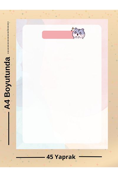 Ez&Tu Stıcker A4-A5 Size Notepad with Cat Notepad Set for Sale with School Related