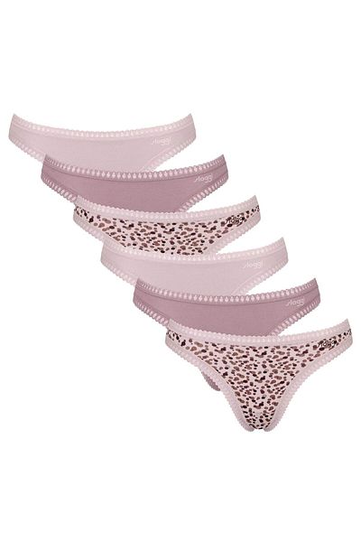 SLOGGI Damen Strings, 6er Pack - GO Crush String C6P, Unterhose, Stretch-Baumwolle