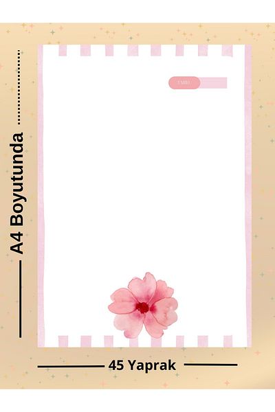 Ez&Tu Stıcker Floral Weekly Planner Set A4-A5 Size Planner Notebook Block School