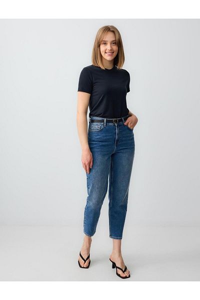 Jimmy Key Black Crew Neck Short Sleeve Knitted Modal T-Shirt