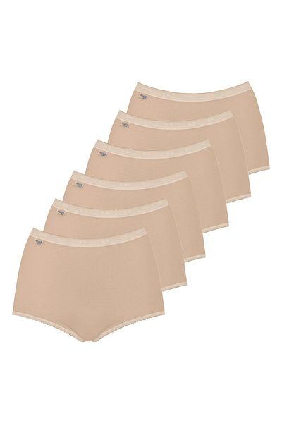 SLOGGI Damen Slip Maxi, 6er Pack - Basic+, einfarbig