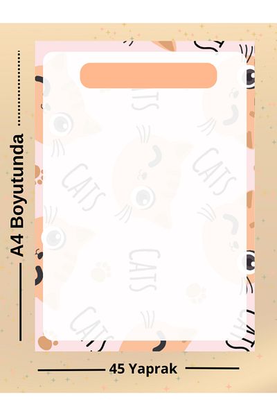 Ez&Tu Stıcker Weekly Planner and A5-A4 Size Notepad for School