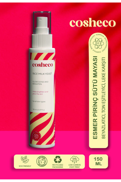 COSHECO Pirinç Sütü Mayası | Leke Karşıtı, Beyazlatıcı, Aydınlatıcı, Yoğun Ne...