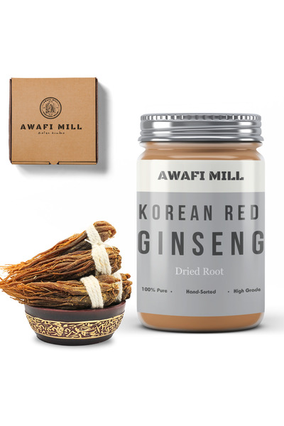 AWAFI MILL جذر الجينسنغ الأحمر الكوري | باناكس جينسنغ - زجاجة ١٠٠ غرام / ٣.٥ أونصة