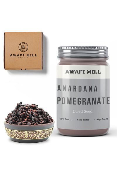 AWAFI MILL بذور الرمان | أناردانا كاملة - زجاجة ١٠٠ غرام / ٣.٥ أونصة
