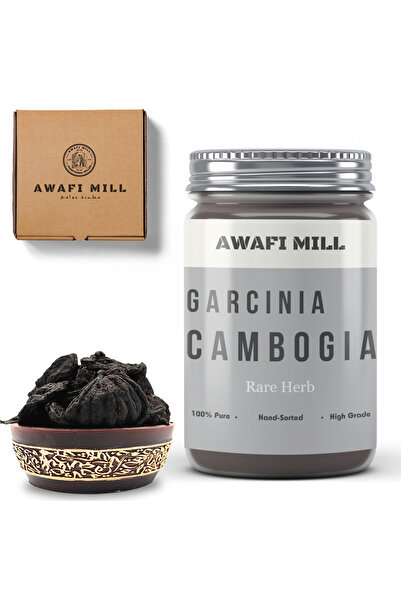 AWAFI MILL غارسينيا كامبوجيا خام | تمر هندي مالابار كامل - زجاجة ١٠٠ غرام / ٣.٥ أونصة