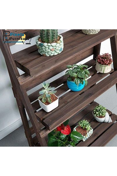 PixelsFurniture Pixel Furniture 3-Tier Foldable Wooden Ladder Rack, Multi-Purpose