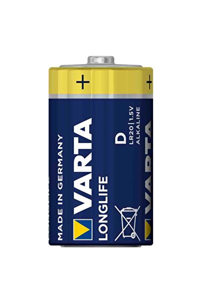 Varta Longlife Alkalin Pil D,LR20, 1,5V, 2'li Paket