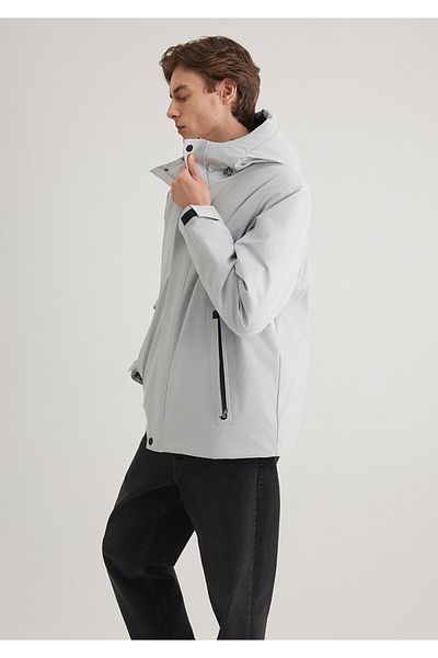 Mavi Pro Hooded Grey Jacket Loose Fit / Χαλαρή χαλαρή εφαρμογή 0110561 -70075