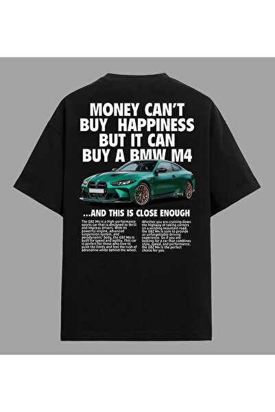 Edizen Tricou Bmw M4 G82 Competition Unisex Oversize 100% Bumbac Negru