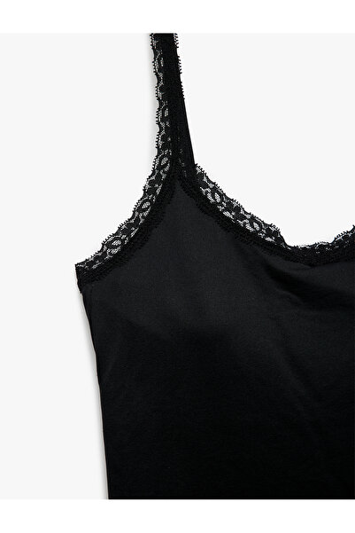 Koton Δαντέλα Λεπτομερής Λεπτό λουράκι Crop Tank Top