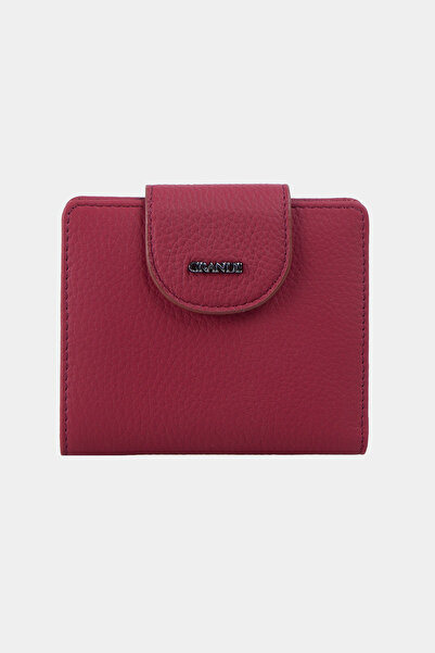 Grande 2818 Genuine Leather Women's Wallet Flother Claret Red