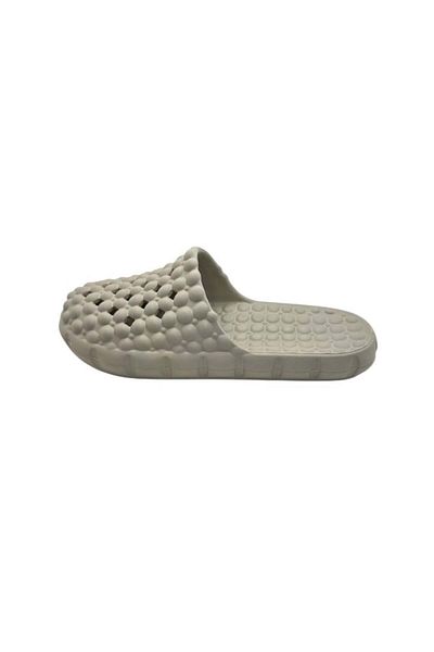 TECOS Closed-toe slippers for women, "bubble" design, size 40, gray, 25 centimeters
