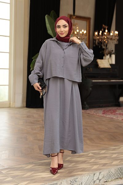 LOCCO Dress - Gray - Long
