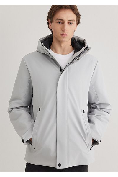 Mavi Pro Hooded Grey Jacket Loose Fit / Χαλαρή χαλαρή εφαρμογή 0110561 -70075