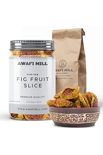 AWAFI MILL شرائح تين | تين مجفف طبيعيًا - زجاجة ١٠٠ غرام / ٣.٥ أونصة