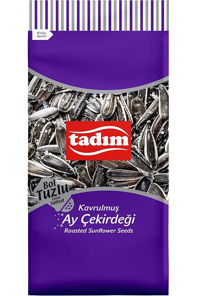 Tadım Tadım Roasted Extra Salty Sunflower Seeds (180gr x Pack of 2 Pieces)