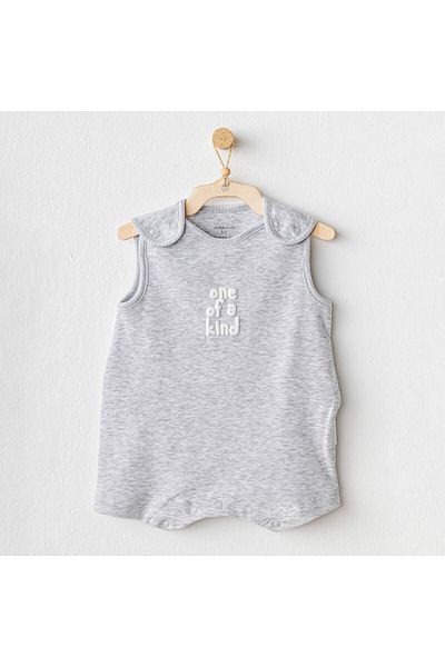 andywawa Ac25895 Romper Basic Baby Jumpsuit Gray Melange