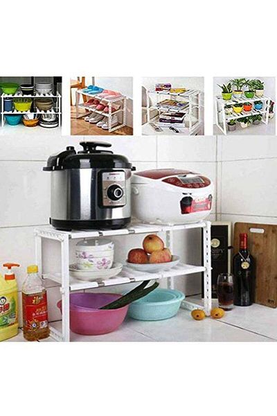 COOYA Double-Layer Storage Rack, Sturdy and Durable, Suitable for Under the Kitchen Sink, 70x38x26cm