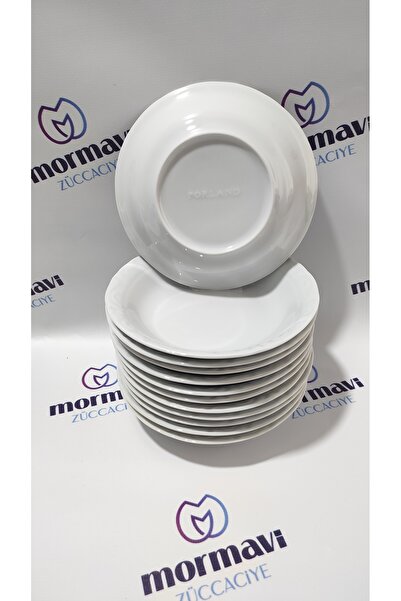 Porland Porselen Anadolu Beyazı 12 Adet 16 Cm (KÜÇÜK) Çukur Yemek Tabak