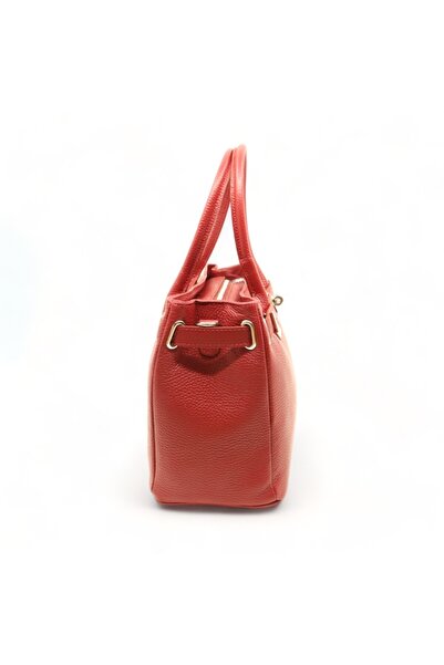 BESSO Tradizione Elegante Red genuine leather handbag