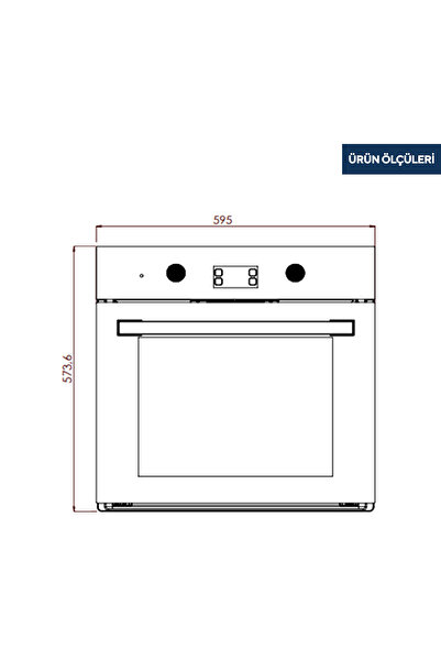 KUMTEL Digital Bej Cam Ankastre Fırın 9 Prog. B66-SF3 (DDT)