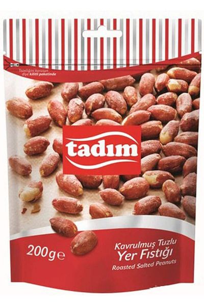 Tadım Tadim Roasted and Salted Turkish Peanuts, 200 gr x 2 Pieces Pack