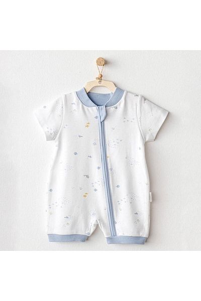 andywawa Ac25605 Ocean İs My Happy Place Baby Jumpsuit White