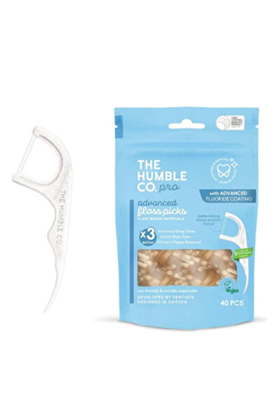 Humble Brush The Humble Co. Pro Advanced Floss Picks Kürdan Diş İpi 40 Adet