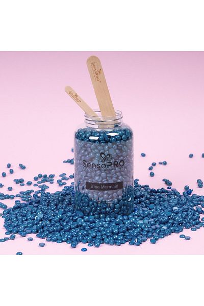 SensoPRO Milano Blue Mermaid Professional Elastic Hair Removal Wax, 400g