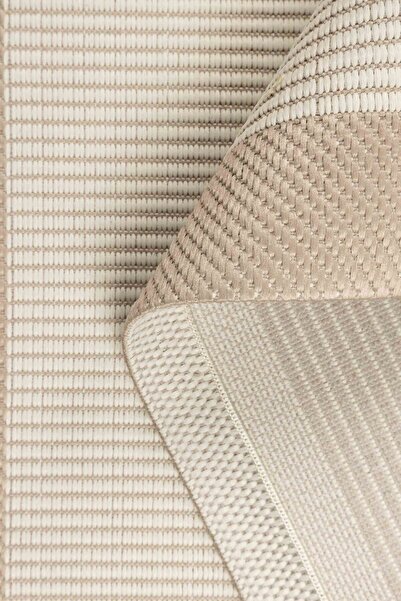 ARTLOOP Bej Sisal Modeli Yıkanabilir Kaymaz Halı Mutfak Halısı Yolluk Salon Halısı ALS 05