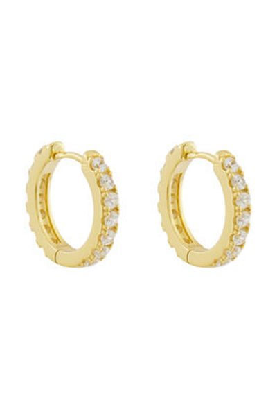Iced Stuff ladies earrings KOLCZYKI DIAMOND 15MM WOMEN COLLECTION gold-colored