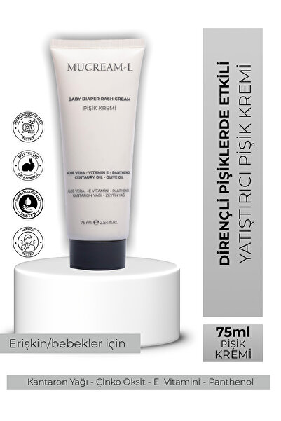 MUCREAM-L Pişik Kremi 75 ml Dirençli Pişiklerde, Cilt Bakımında, Sivilce,siya...