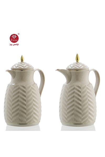 Rose RS-2020 - A distinctive patterned tea and coffee thermos set consisting of two rose thermoses, one with a capacity of one and a half liters of coffee and one and a half liters of tea.