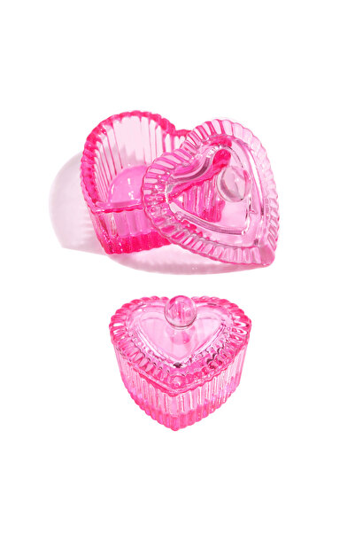 Choice1 طبق دابن زجاجي كريستالي وردي قطعة واحدة، حامل بودرة سائل أكريليك على ...