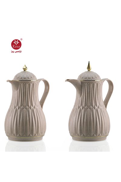 Rose RS-1818 - A distinctive patterned tea and coffee thermos set consisting of two rose thermoses, one with a capacity of one and a half liters of coffee and one and a half liters of tea.