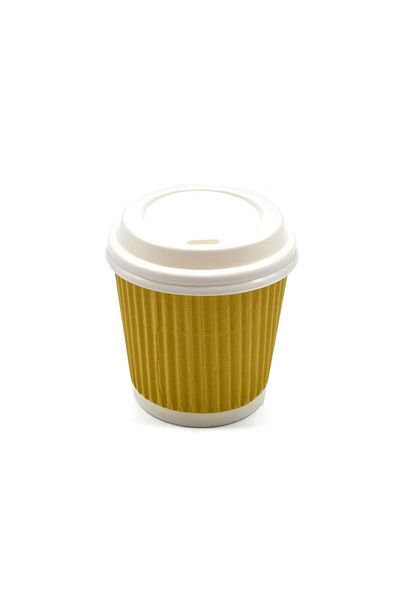 Generic اكواب قهوة ورقية بغطاء للاستعمال مرة واحدة 25 كوب