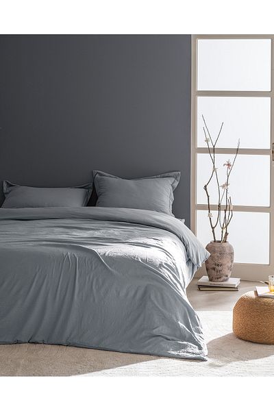Madame Coco Set cuvertură de pilota elastică din microfibră Mona King Size - Indigo