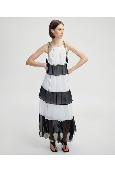 İpekyol Halter Neckline Colorblock Dress